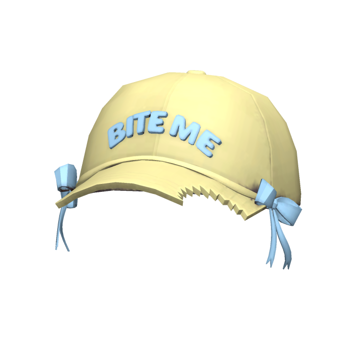 [NEW 🚨] "BITE ME" Cap with Bows in Yellow/Blue