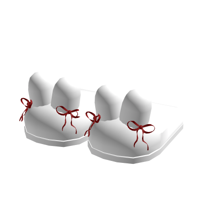 Bunny slippers red bow