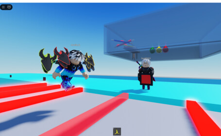 Killer and player in obby