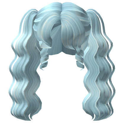 Cute Curly Elegant Pigtails (Blue) Roblox item