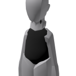 Mini Cute Black Cat - Torso