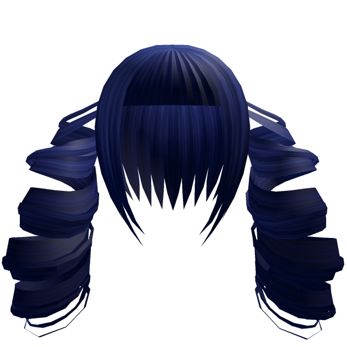 Long Curly Goth Pigtails Black