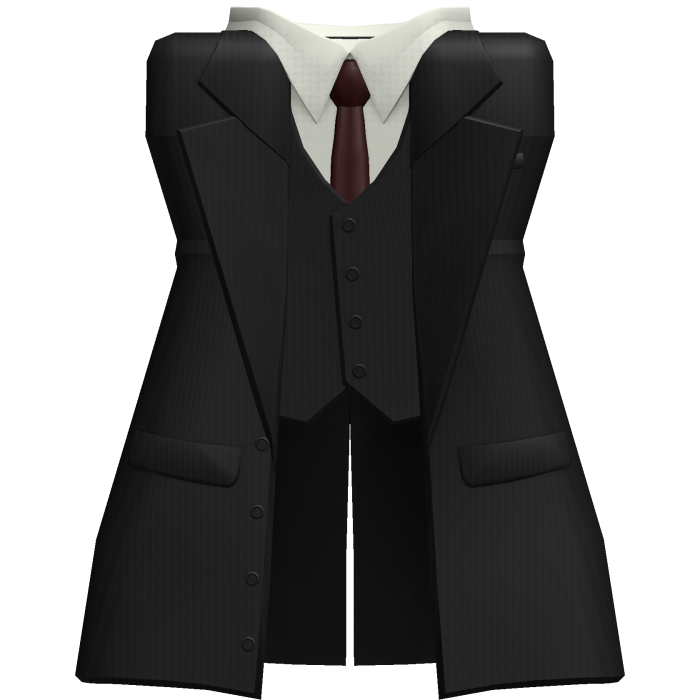 Black Pinstripe Longcoat White Suit | Vest R6 Girl