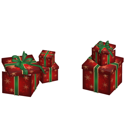 Christmas presents on ground - Red/Green