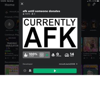 Afk Until Donated Alot