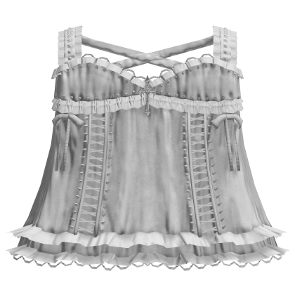 ♡ pretty ruffled babydoll dress in white ୧