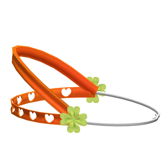 ♡ cute kawaii clover braces headgear in orange