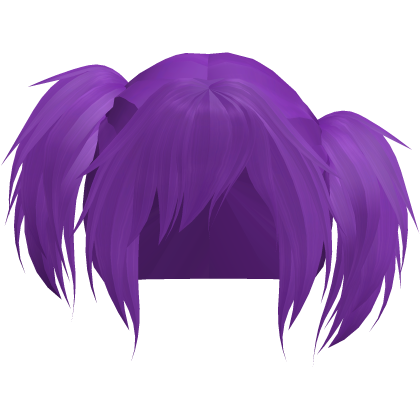 Emo Gothic Uneven Short Pigtails in Purple