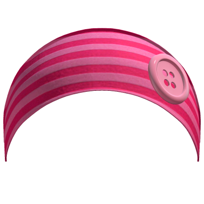 Pink Gyaru Striped Button Headband