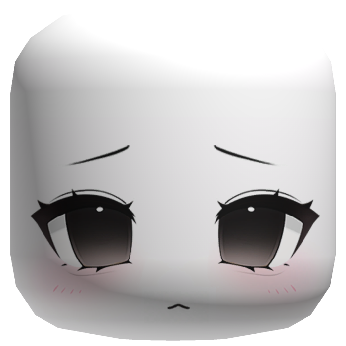 Kawaii sad puppy face expression face mask