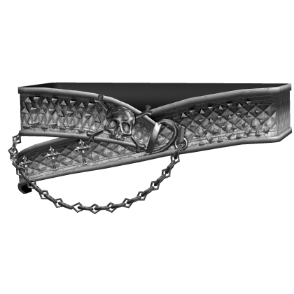 Chrome Spiked Skull Belt 1.0 thumbnail