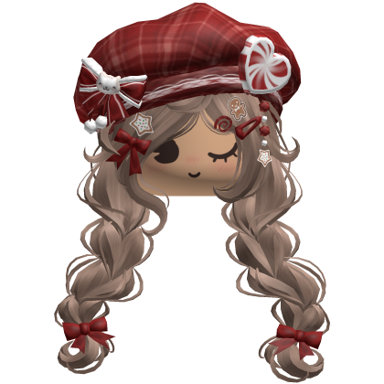 ♡ Christmas Preppy Holiday Braids (Brown)