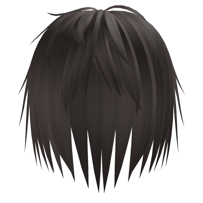 brown long emo scene spiky hair