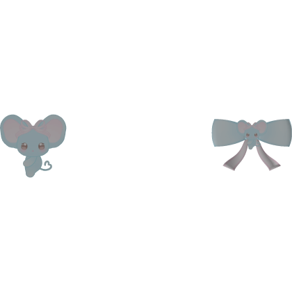 . ‿ ♡ cutest flat mouse hairclips in blue