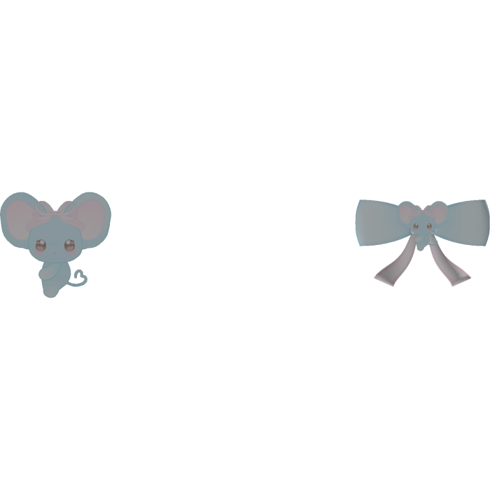 . ‿ ♡ cutest flat mouse hairclips in blue