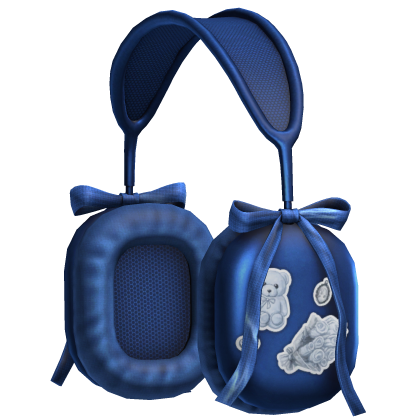 Ribboned Coquette Headphones (Blue) Roblox item