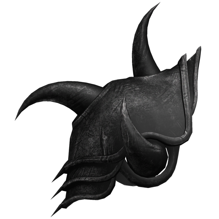 Black Spiked Knight Pauldron - Right