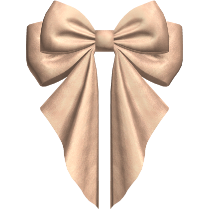 wavy hair bow beige cute ribbon Roblox item