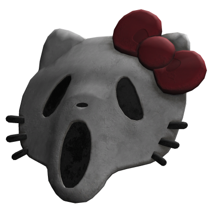 Red Horror Kitty Ghost Mask [SIDE]
