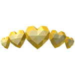 Yellow Shimmering Heart Crown