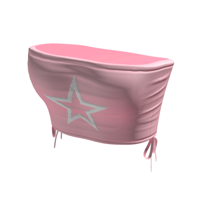 Cute Star Pink Cropped Tube Top thumbnail