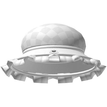 ,, 🖤. gothic ruffled hat in white