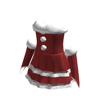 ♡ christmas red fur layered ruffle dress w gloves