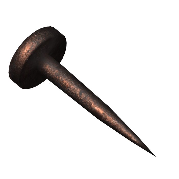 Creepy Rusty Nail Through Head PBR