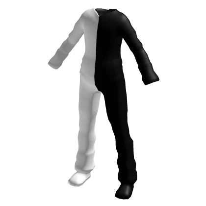 Half black half white jumpsuit cheap