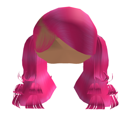 Swoop Pigtails w Curly Ends (Pink)