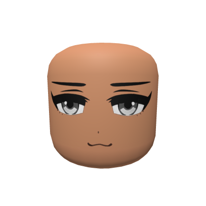 Happy Anime Head - Black Eyes Face Mask Nougat Tan Roblox item