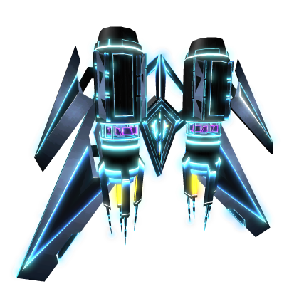 Emissive Glow Cyber Neon Wings