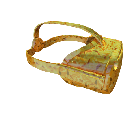 Golden sparkly VR headset