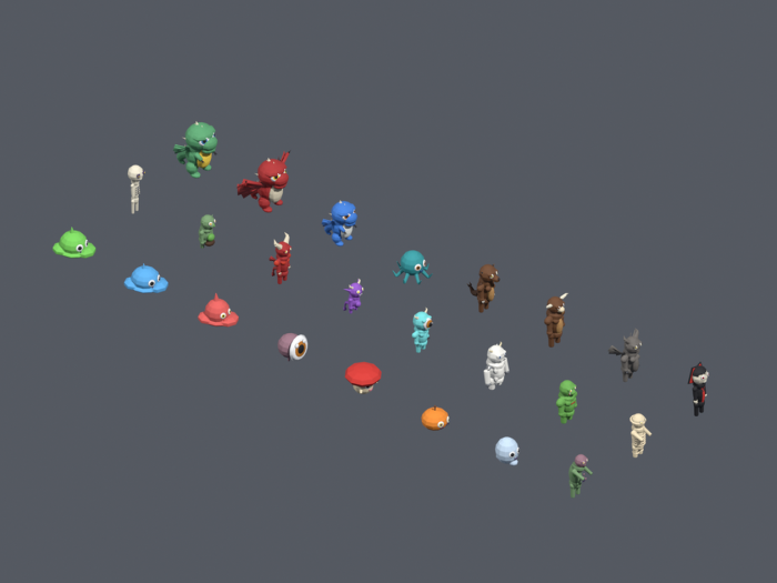 Low Poly Horror Mega Bundle Halloween Zombie x116 preview 2