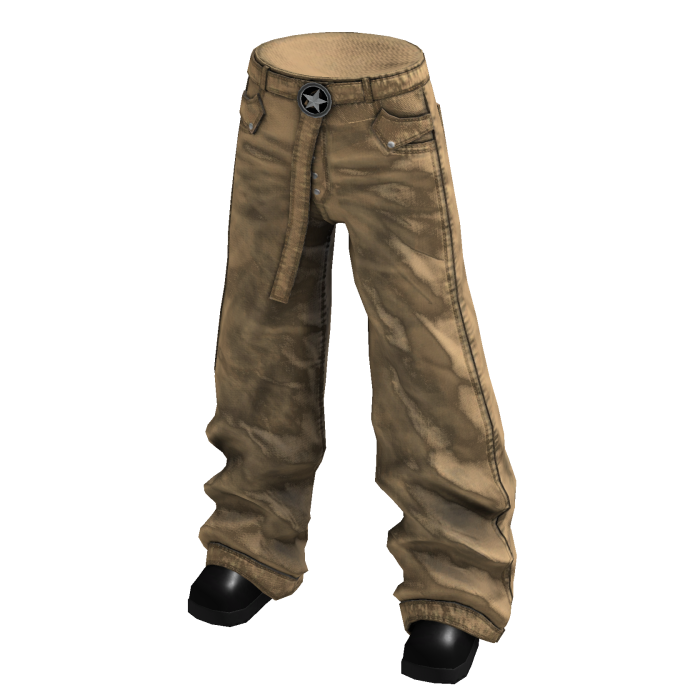 Crinkled Baggy Pants (Khaki)