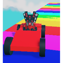 Drive a car on a Rainbow Road
