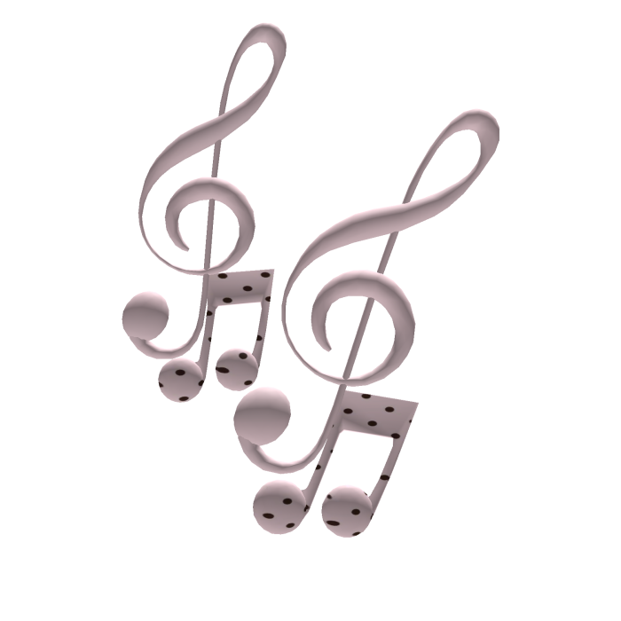 𒁷 pink polka dot musical notes hairclip