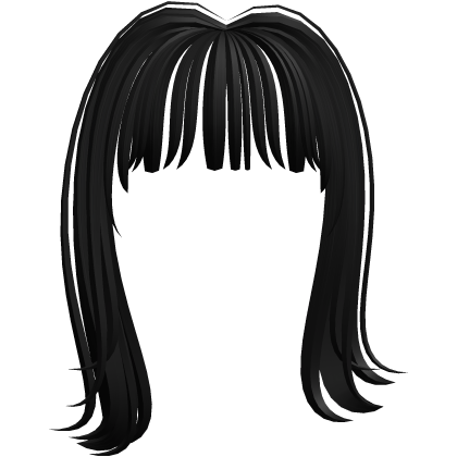 Long Twirly Fairy Bangs ( Black ) Roblox item