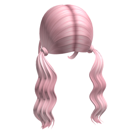 -',ৎ Low Wavy Preppy Pigtails in Pink
