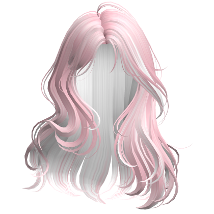 Pink&White Lush Romantic Straight Hair Roblox item