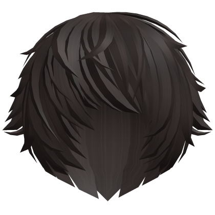 messy dark brown vampire emo anime hair w tufts
