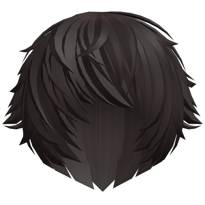 messy dark brown vampire emo anime hair w tufts