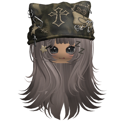 Ash Cross Beret Emo Girl Hair