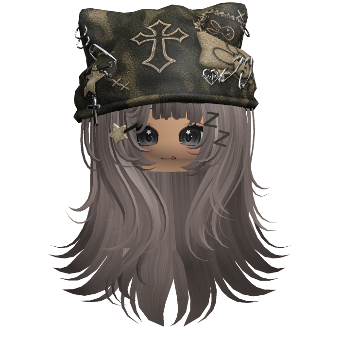 Ash Cross Beret Emo Girl Hair
