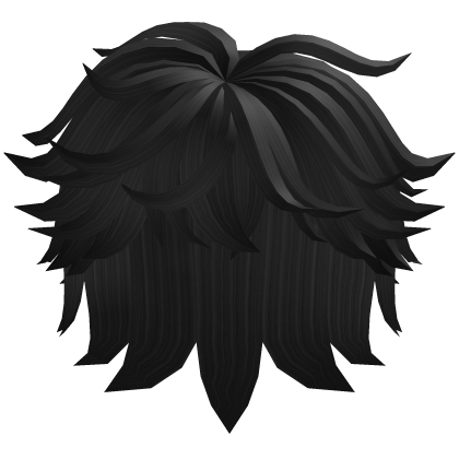 Black Fluffy Messy Anime Boy Hair Roblox item
