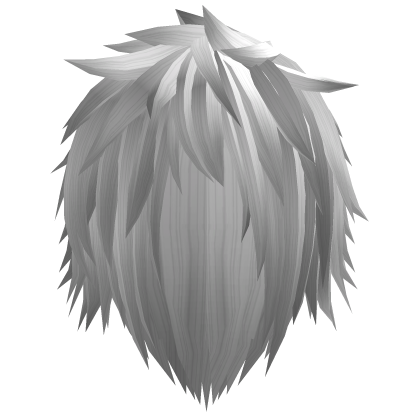 white messy  jaggered spikey emo vkei hair Roblox item