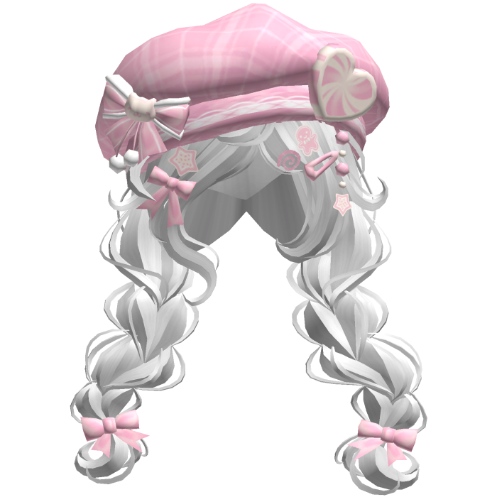 ♡ Christmas Preppy Holiday Braids (White)