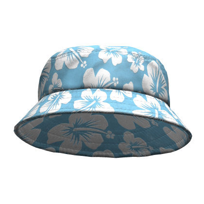 Summer Flowery Bucket Hat Blue thumbnail