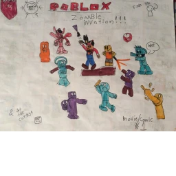 ROBLOX zombie invasion!!! Comic made. icon