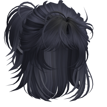 Anime Androg Wolfcut Ponytail Navy